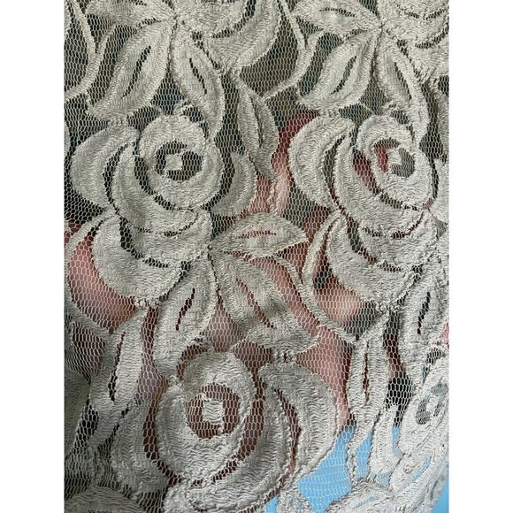 Soft Surroundings Lace Blouse Tunic Tan Large Elegant - Picture 4 of 5